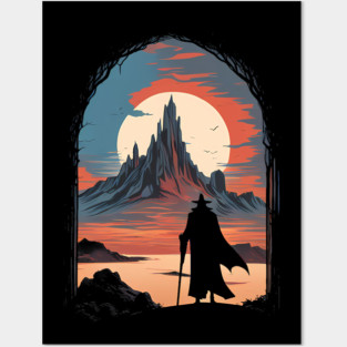 Gandalf silhouette Posters and Art