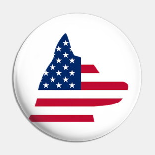 Flag-Dog Silhouette Pin