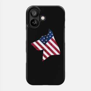 Flag-Dog USA Silhouette Phone Case