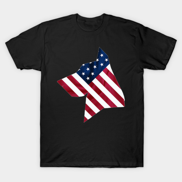 Flag-Dog USA Silhouette T-Shirt by Peacedog