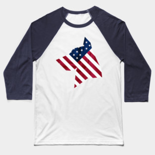 Flag-Dog USA Silhouette Baseball T-Shirt