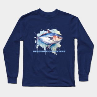 Peacedog Outfitters - Fishing Tuna Long Sleeve T-Shirt