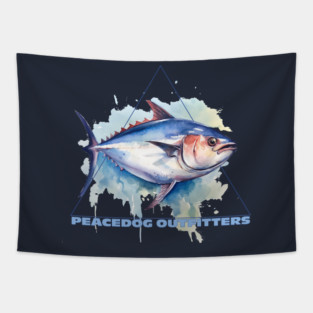 Peacedog Outfitters - Fishing Tuna Tapestry
