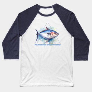 Peacedog Outfitters - Fishing Tuna Baseball T-Shirt