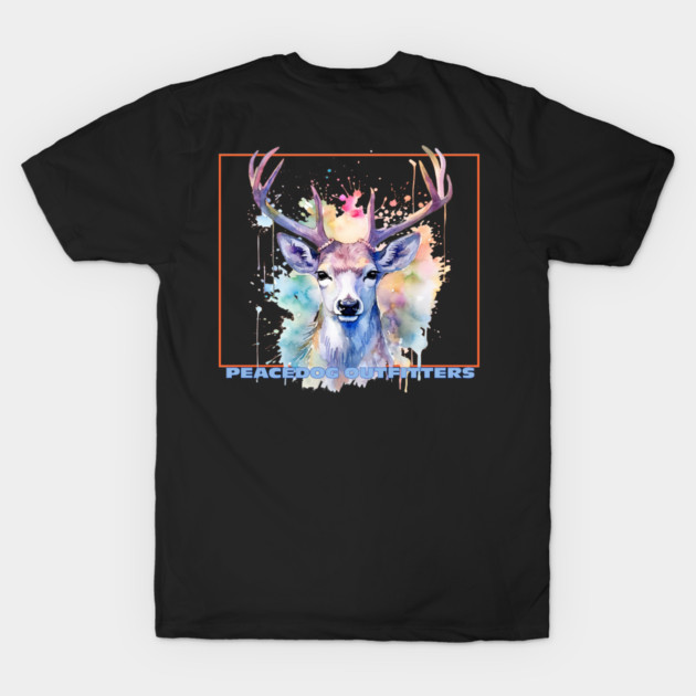 Peacedog Outfitters Watercolor Whitetail Deer by Peacedog