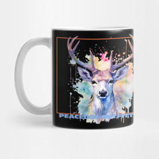 Peacedog Outfitters Watercolor Whitetail Deer Mug