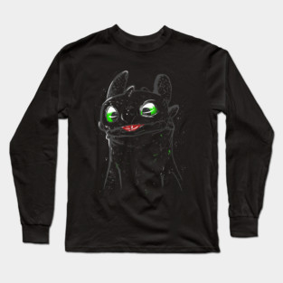 Night Fury Face Long Sleeve T-Shirt