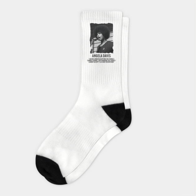 Angela Davis - I am no longer accepting the things I cannot change Socks by UrbanLifeApparel