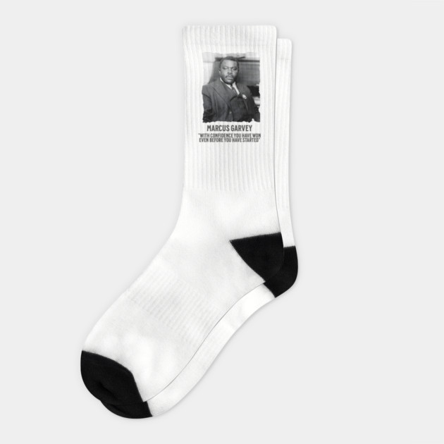 Marcus Garvey - With Confidence you have won even before you have started Socks by UrbanLifeApparel