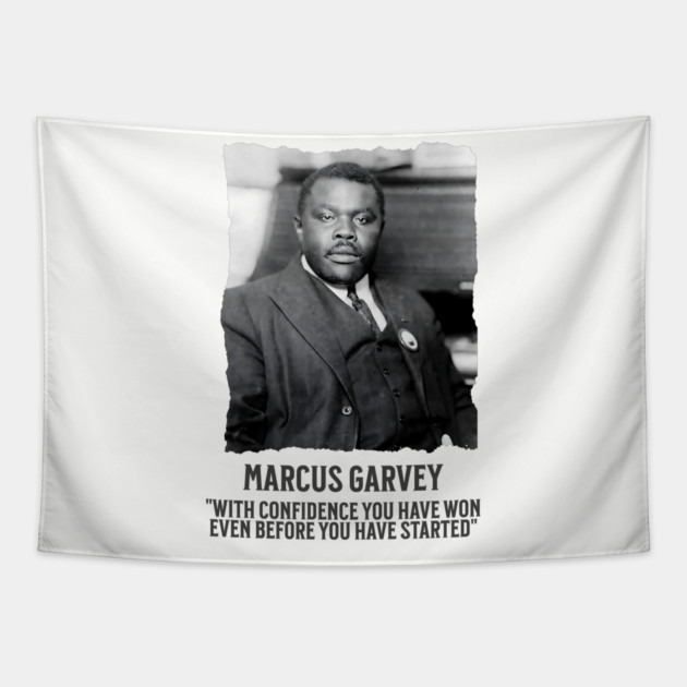 Marcus Garvey - With Confidence you have won even before you have started Tapestry by UrbanLifeApparel