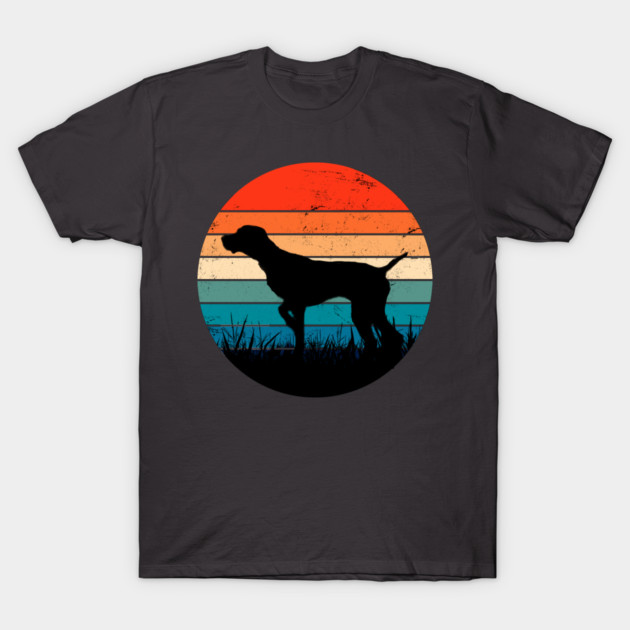 Pointer Retro Sunset T-Shirt by Peacedog