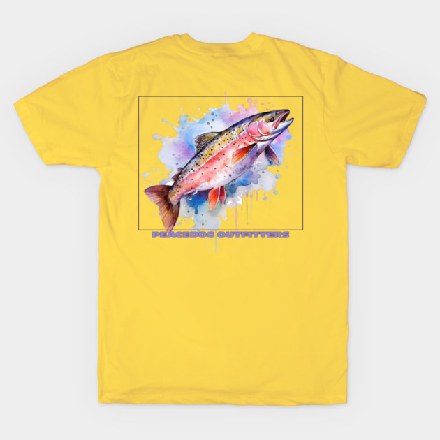 Peacedog Outfitters Trout Fishing Watercolor by Peacedog