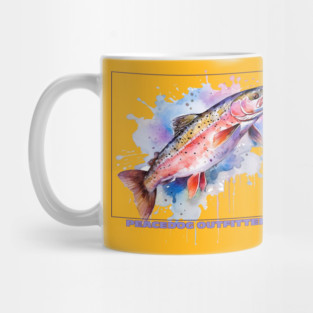 Peacedog Outfitters Trout Fishing Watercolor Mug