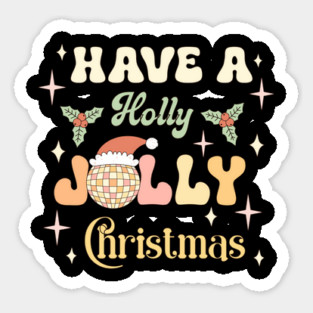 Fun Holly Jolly X-mas Sticker