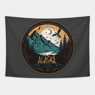 Explore Alaska Tapestry