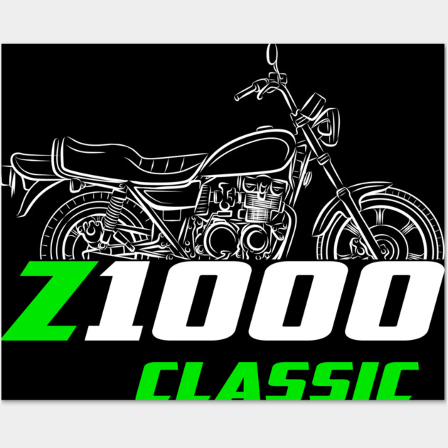 Kawasaki Z1000 Classic 1980 Wall Art by MyMoto