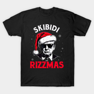 Skibidi Rizzmas Funny Trump Rizz Christmas T-Shirt