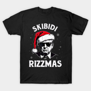 Skibidi Rizzmas Funny Trump Rizz Christmas T-Shirt