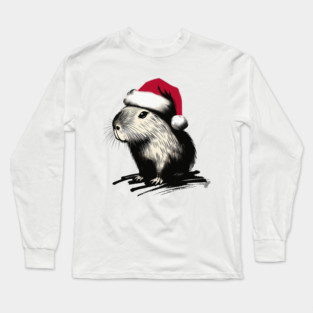 Christmas Capybara Long Sleeve T-Shirt
