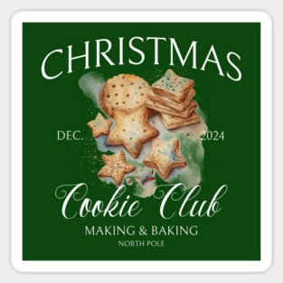 Christmas Cookie Club Family Christmas Baking Xmas Cookies Sticker