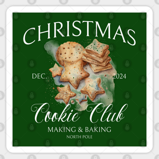 Christmas Cookie Club Family Christmas Baking Xmas Cookies Sticker by Yesteeyear