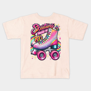 Skatiing through 80's Kids T-Shirt