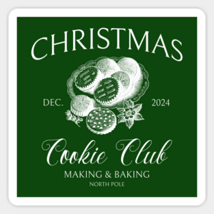Christmas Cookie Club Family Christmas Baking Xmas Cookies Sticker