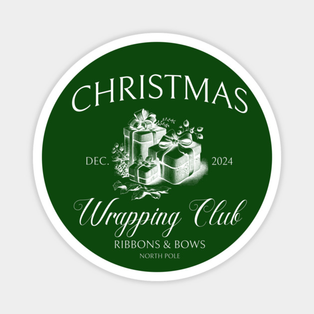 Christmas Wrapping Club Family Christmas Presents Xmas Gifts Magnet by Yesteeyear