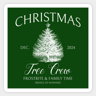 Christmas Tree Crew Family Christmas Tree Cutting Xmas Sticker