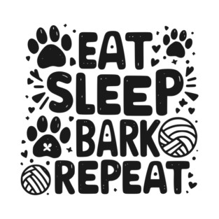 Eat Sleep Bark Repeat T-Shirt