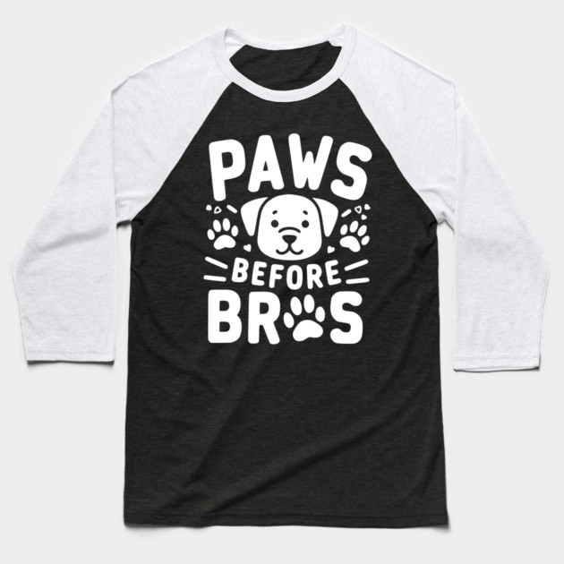 Paws Before Bros Baseball T-Shirt by Frank Ring