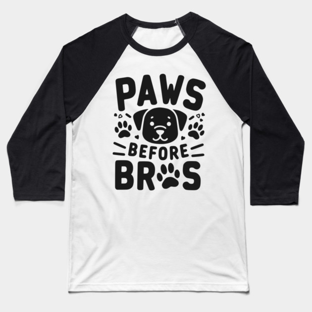 Paws Before Bros Baseball T-Shirt by Frank Ring
