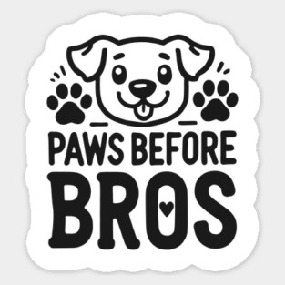 Paws Before Bros Magnet