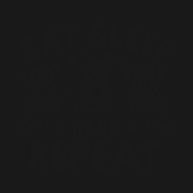 Eat Sleep Bark Repeat by Frank Ring