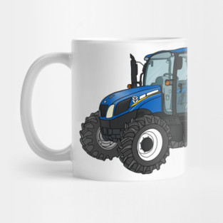 Blue tractor Mug