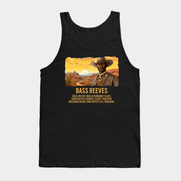 Bass Reeves - The Real Lone Ranger - Comic Style Tank Top by UrbanLifeApparel