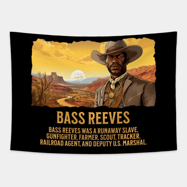 Bass Reeves - The Real Lone Ranger - Comic Style Tapestry by UrbanLifeApparel