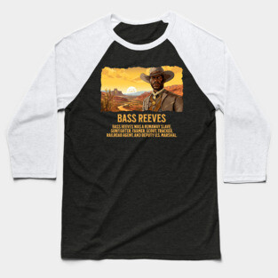 Bass Reeves - The Real Lone Ranger - Comic Style Baseball T-Shirt