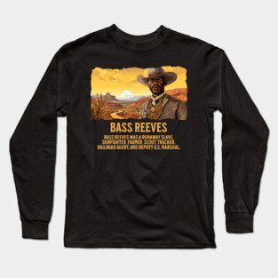 Bass Reeves - The Real Lone Ranger - Comic Style Long Sleeve T-Shirt