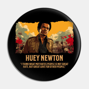 Huey Newton - Comic Style Pin