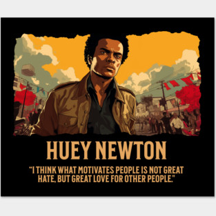Huey Newton - Comic Style Posters and Art