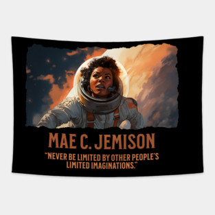 Mae C. Jemison Astronaut - Comic Style Tapestry