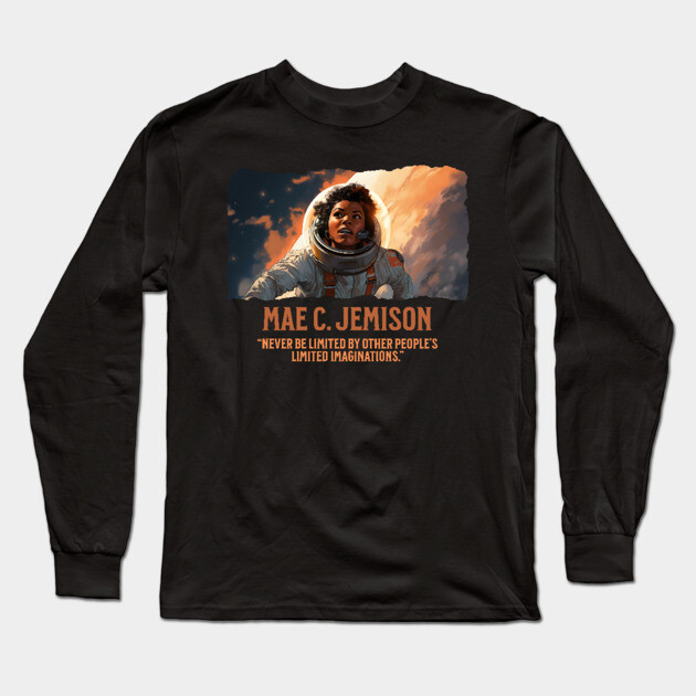 Mae C. Jemison Astronaut - Comic Style Long Sleeve T-Shirt by UrbanLifeApparel