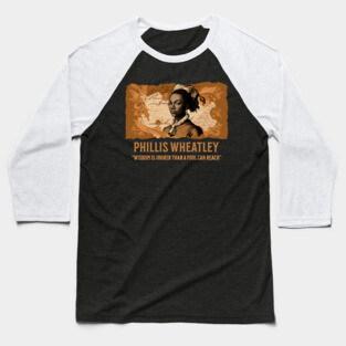 Phillis Wheatley - Comic Style Baseball T-Shirt
