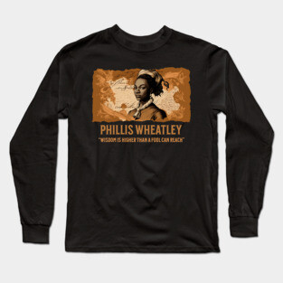 Phillis Wheatley - Comic Style Long Sleeve T-Shirt
