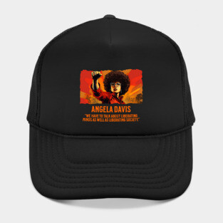 Angela Davis - Comic Style, Black History Hat