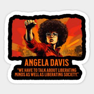 Angela Davis - Comic Style, Black History Sticker
