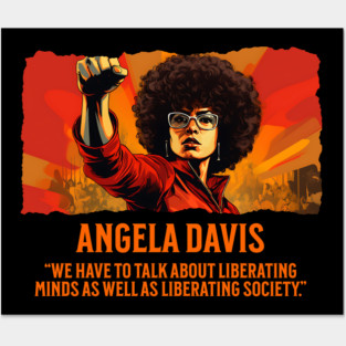 Angela Davis - Comic Style, Black History Posters and Art