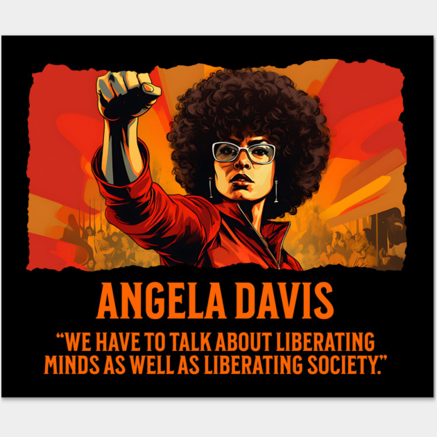 Angela Davis - Comic Style, Black History Wall Art by UrbanLifeApparel