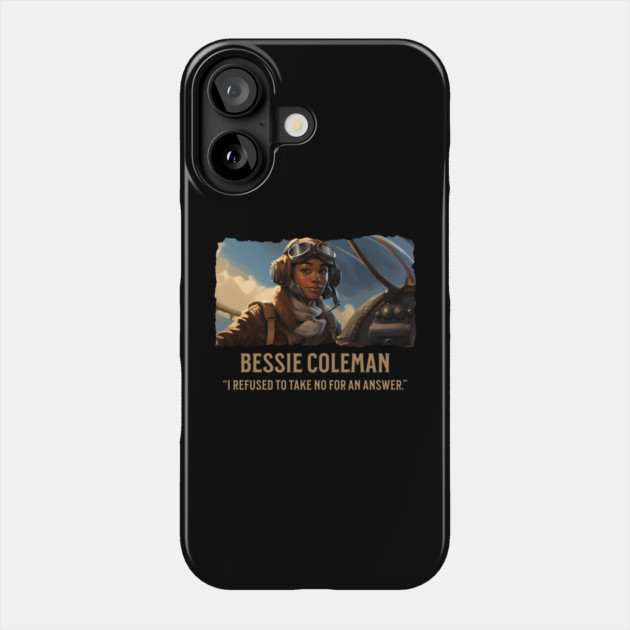 Bessie Coleman - Comic Style - Black History Phone Case by UrbanLifeApparel